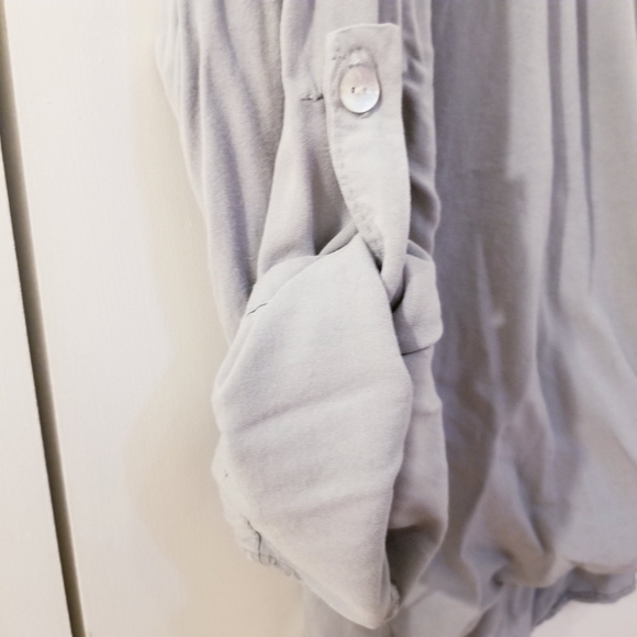 M Made in Italy Oversized Loose Grey Blouse Top Shirt - Picture 4 of 6